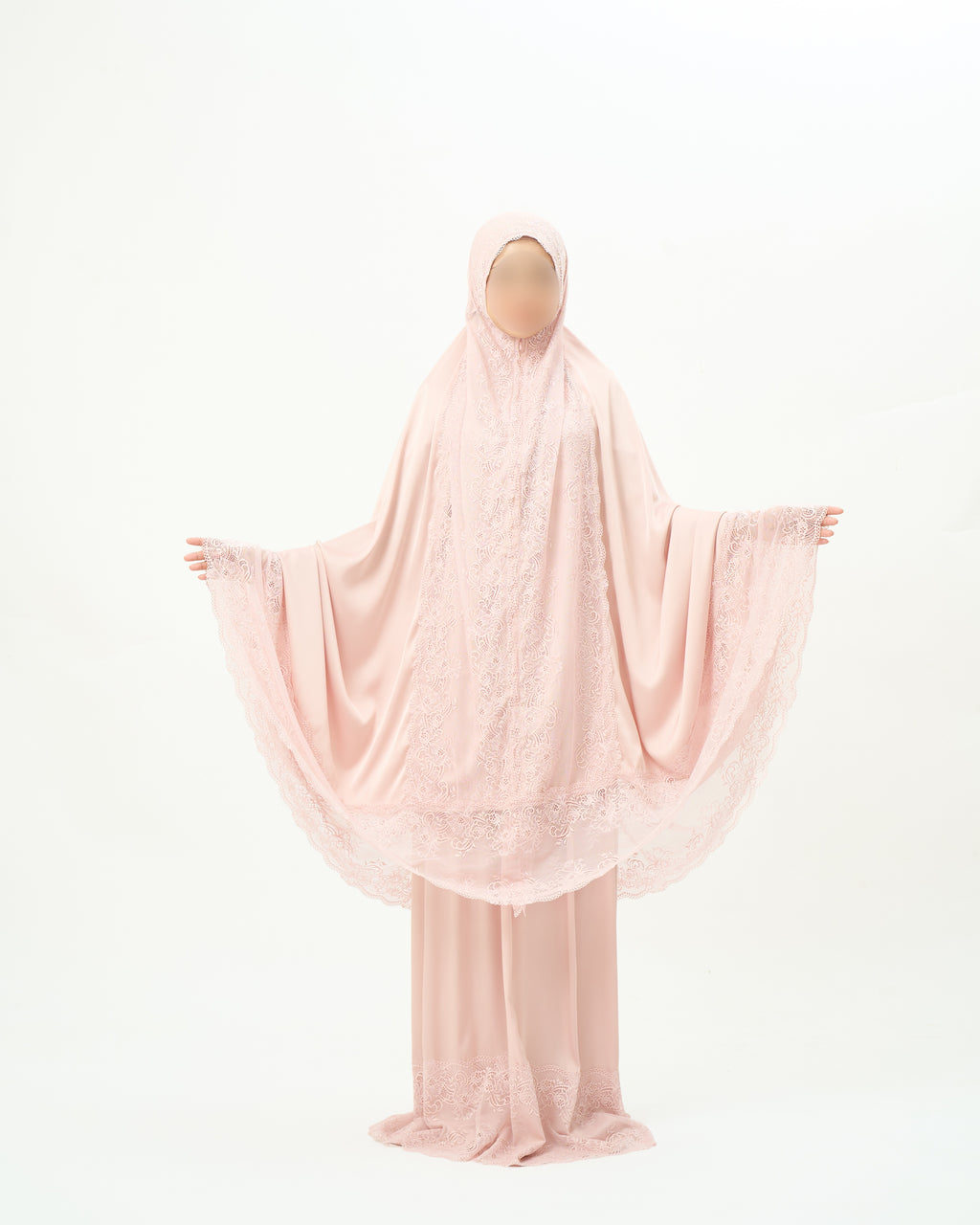 Rose Elegance - Vêtement de prière indonésien